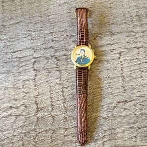 Brown Kids Watch with Gold Accents